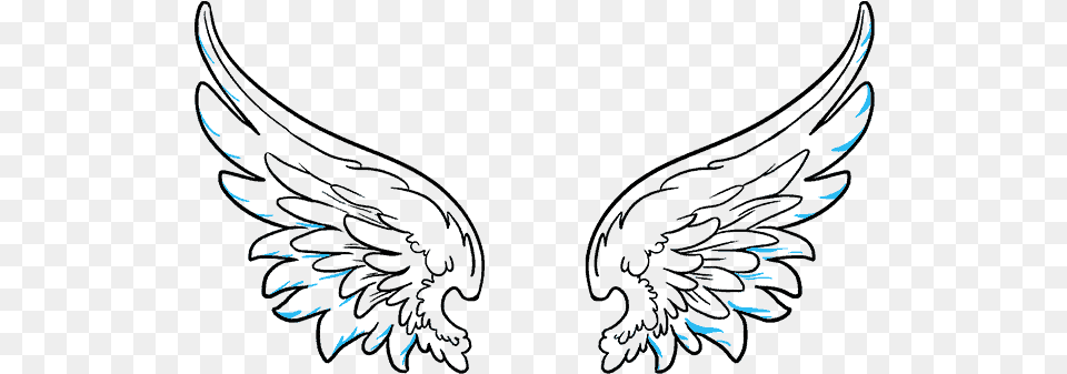 How To Draw Angel Wings Vector Angel Wings, Pattern, Silhouette, Emblem, Symbol Free Transparent Png