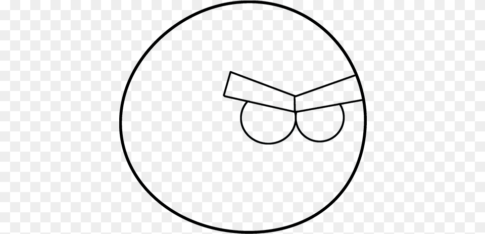 How To Draw Angry Birds Circle, Accessories, Glasses, Disk Free Png Download