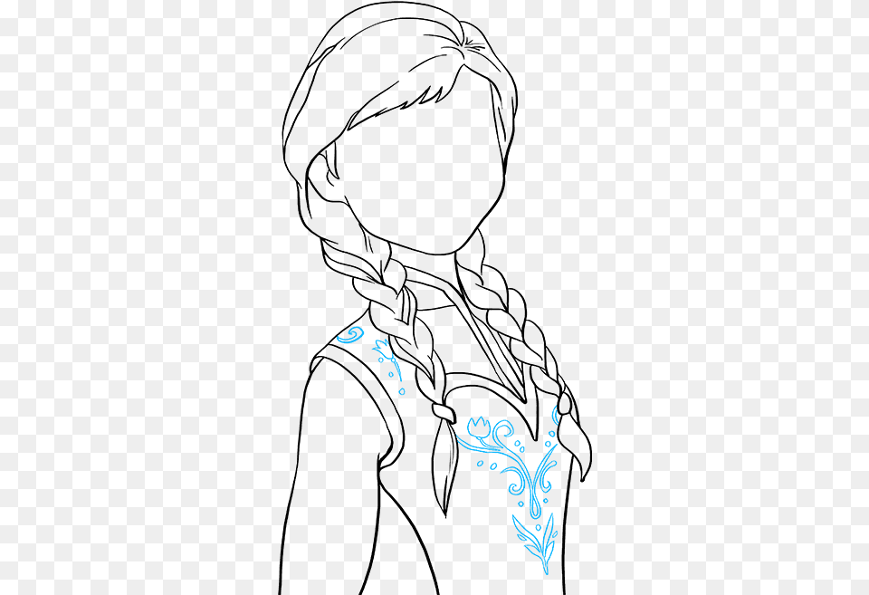 How To Draw Anna From Frozen Frozen Anna Outline, Art, Floral Design, Graphics, Pattern Free Png Download