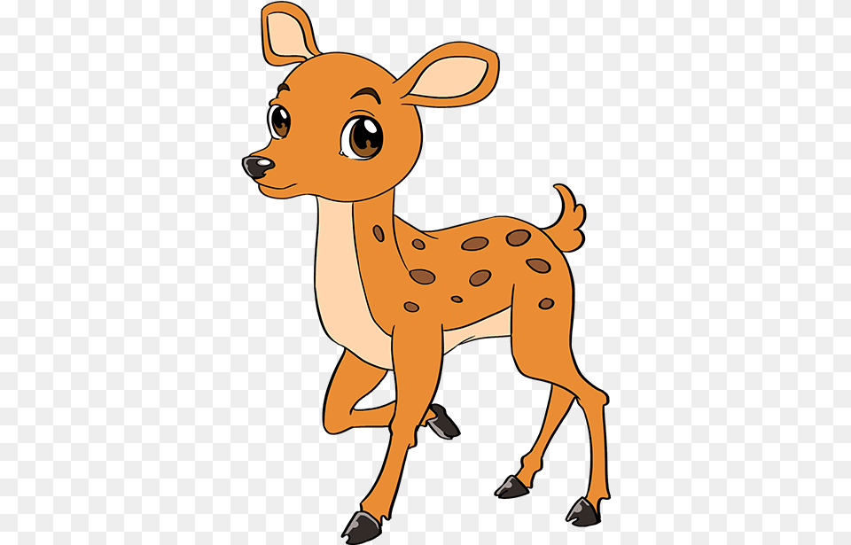 How To Draw Baby Deer Baby Deer Drawing Easy Step By Step, Animal, Mammal, Wildlife, Lion Png