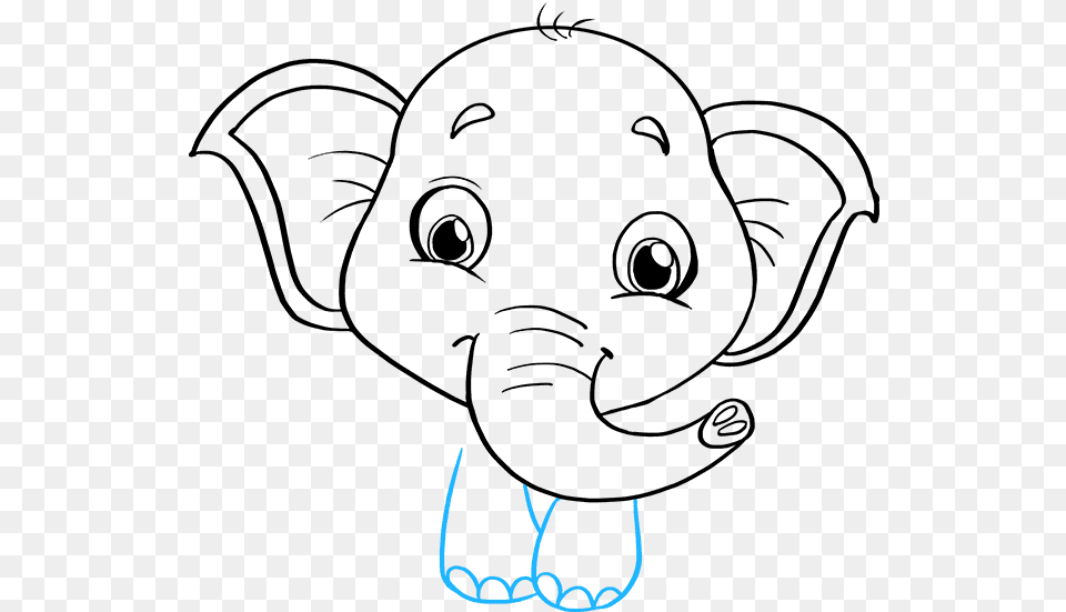 How To Draw Baby Elephant Draw A Baby Elephant Face, Logo Free Png Download