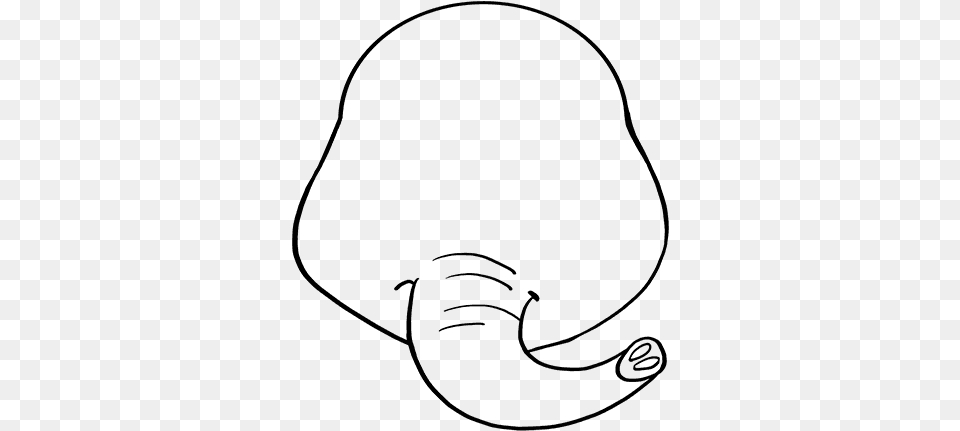 How To Draw Baby Elephant Line Art, Gray Free Transparent Png