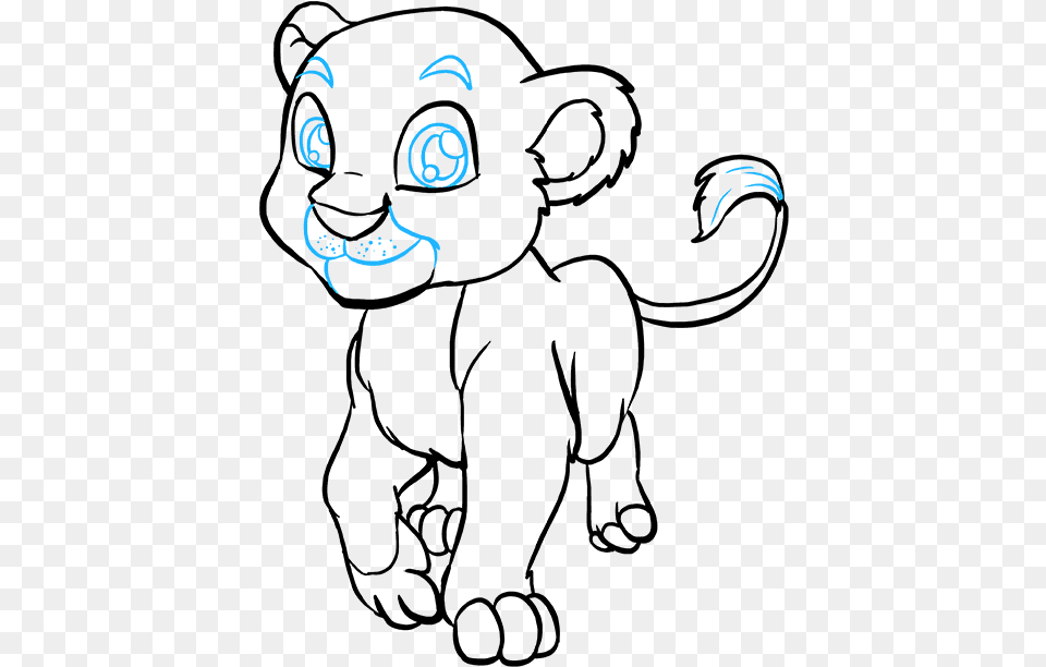 How To Draw Baby Lion Draw A Baby Lion, Person, Art Free Transparent Png