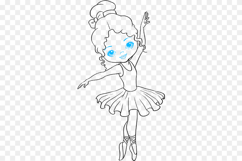 How To Draw Ballerina Cartoon, Face, Head, Person Free Png