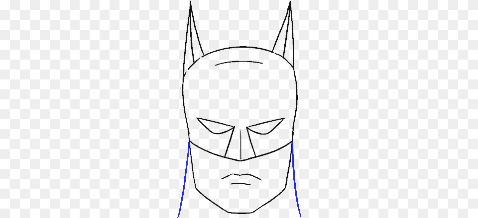 How To Draw Batman S Face Cartoon, Lighting, Sword, Weapon, Racket Free Png