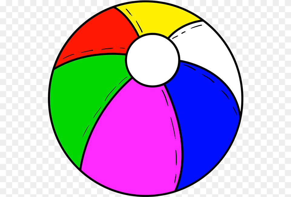 How To Draw Beach Ball Circle, Sphere Free Png