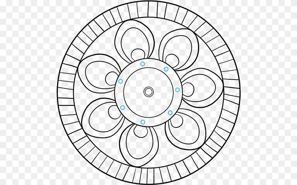 How To Draw Beginner Mandala 18 Round Cake Cutting Guide, Nature, Night, Outdoors Png Image