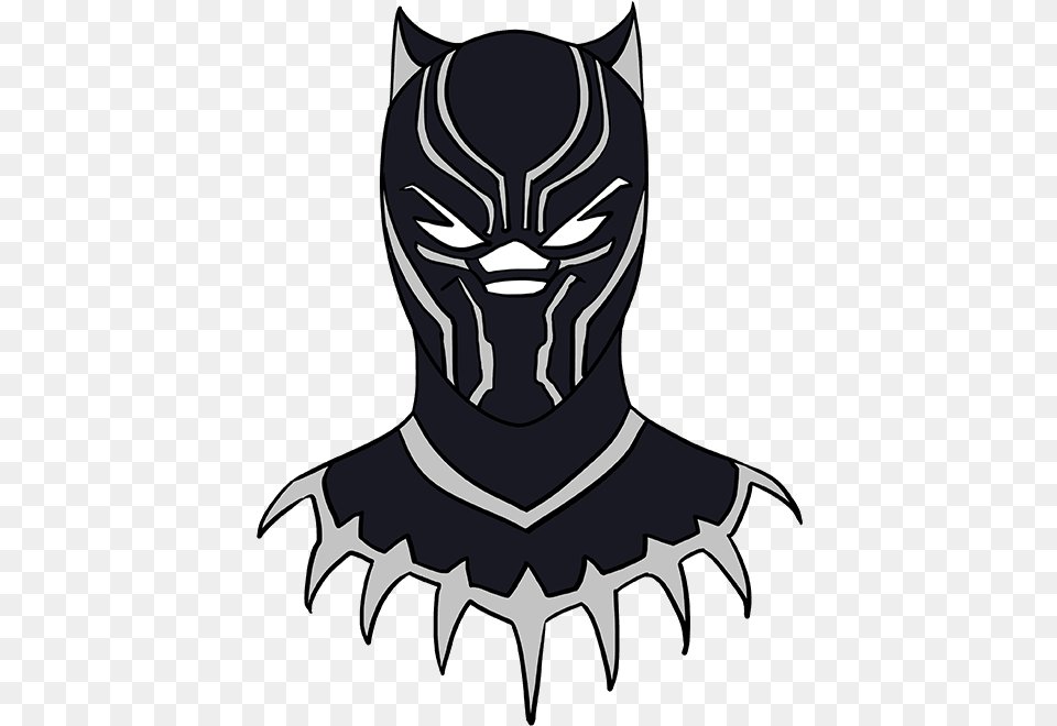 How To Draw Black Panther Draw Black Panther Step By Step, Person, Stencil, Electronics, Hardware Free Transparent Png