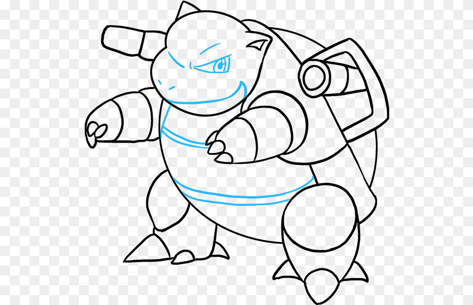 How To Draw Blastoise Drawing Blastoise, Animal, Cat, Mammal, Pet Free Png Download