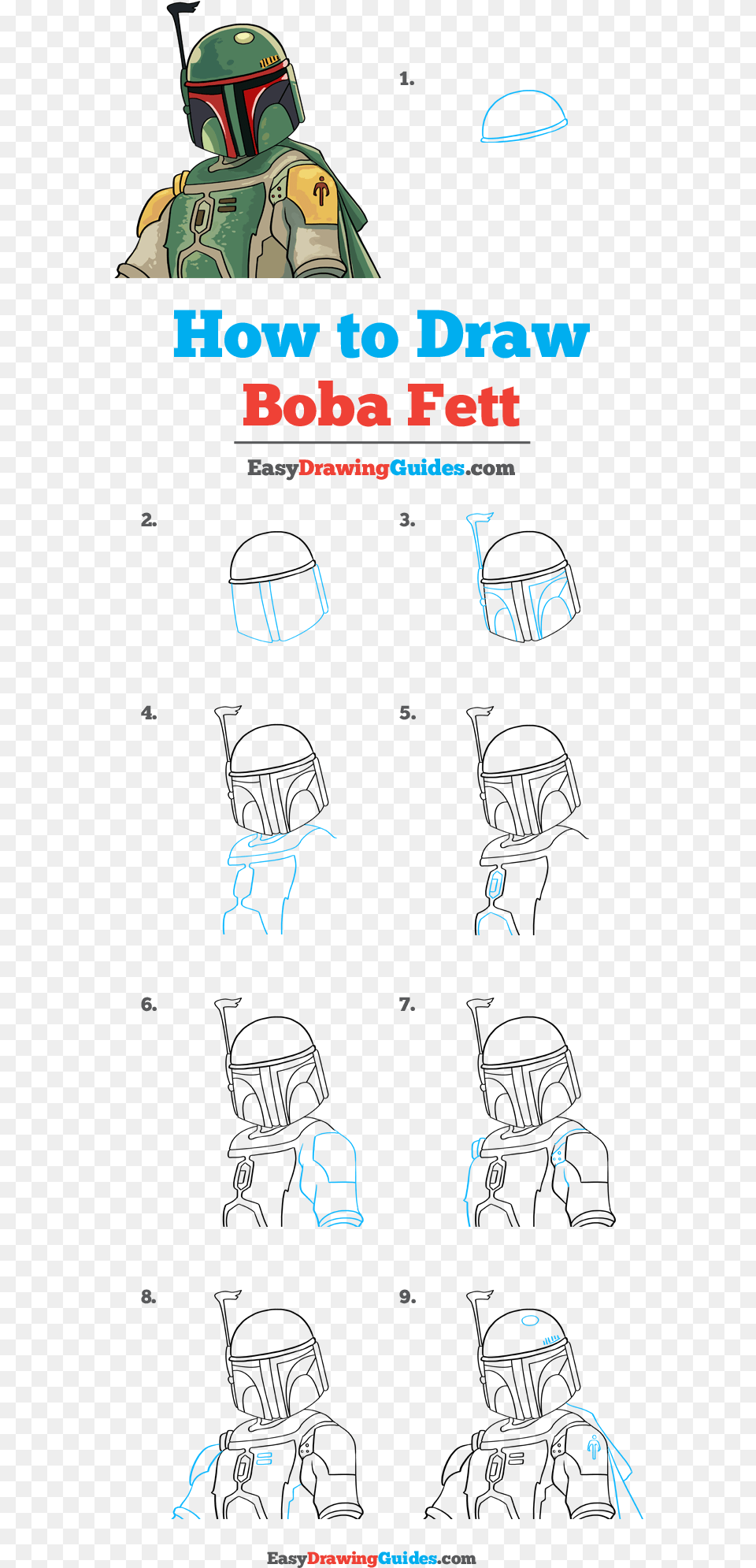 How To Draw Boba Fett Halloween Drawing Ideas Step By Step, Book, Helmet, Publication, Person Free Transparent Png