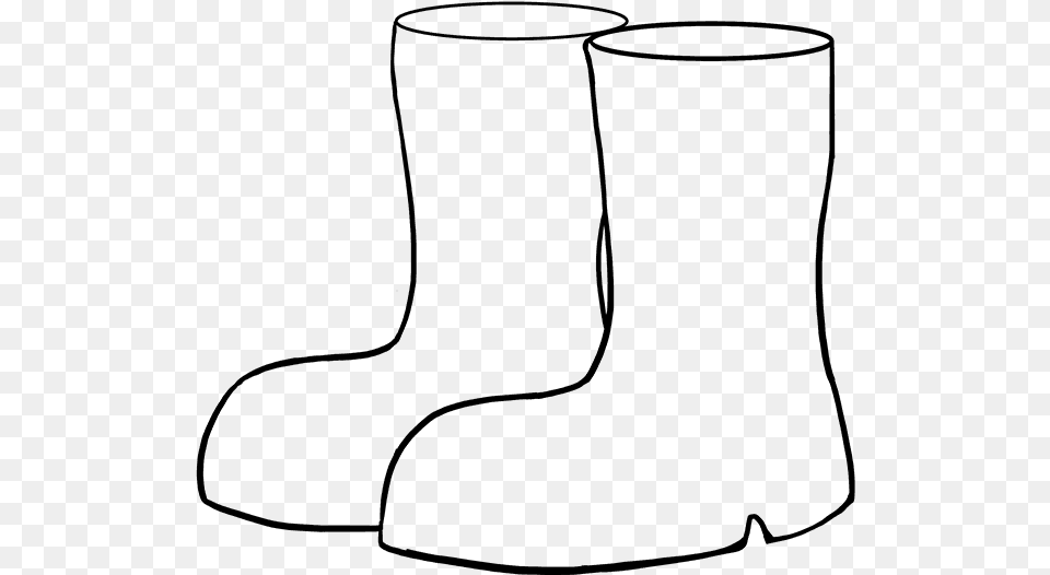 How To Draw Boots Draw A Boot Easy, Gray Png Image