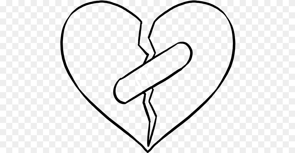 How To Draw Broken Heart Drawings Of A Broken Heart, Logo, Weapon Free Png Download