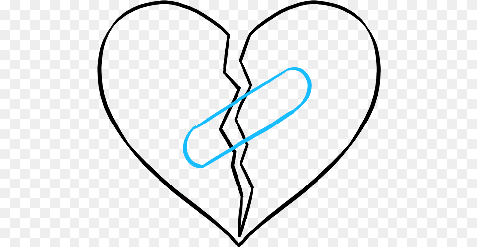 How To Draw Broken Heart Easy Drawings Broken Heart, Electronics, Hardware, Computer Hardware Free Transparent Png