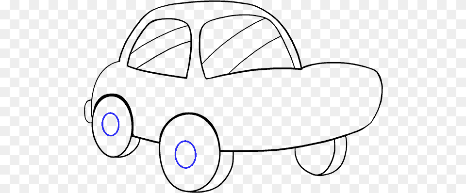 How To Draw Cartoon Car Line Art Free Png Download