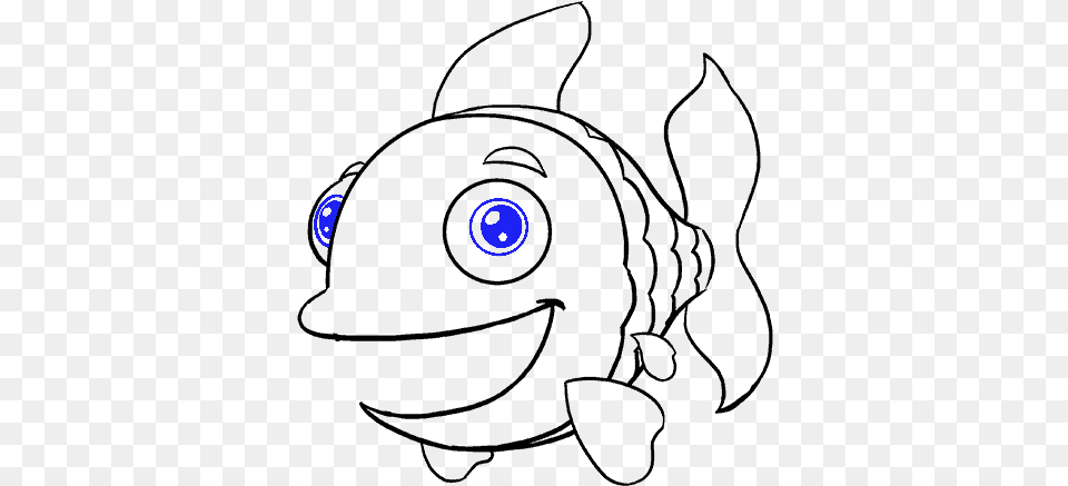 How To Draw Cartoon Fish Cartoon Fish To Draw, Nature, Night, Outdoors, Animal Free Png