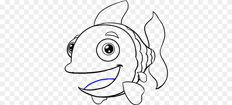 How To Draw Cartoon Fish Drawing, Lighting Free Png