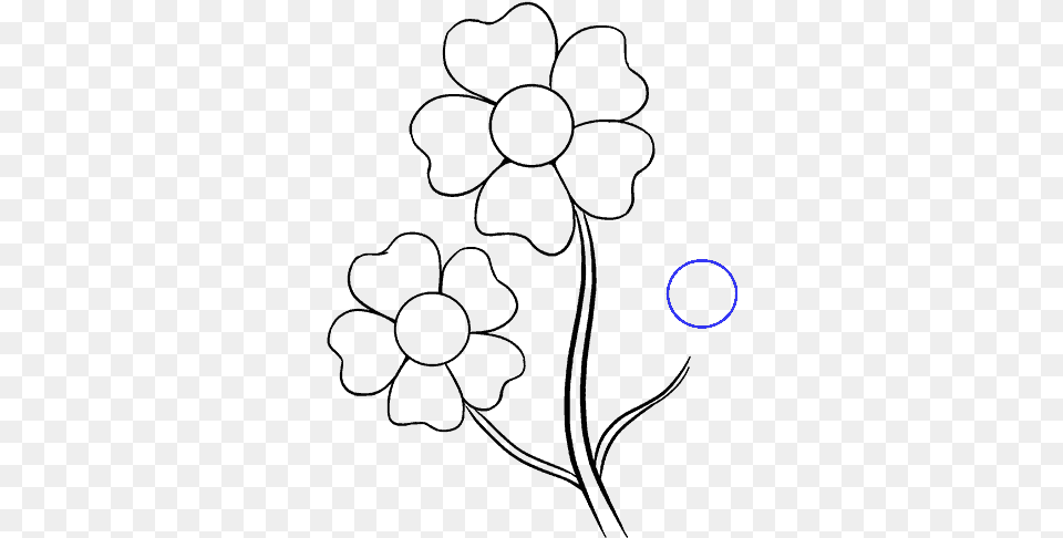 How To Draw Cartoon Flowers Easy Drawing Of Flowers Png
