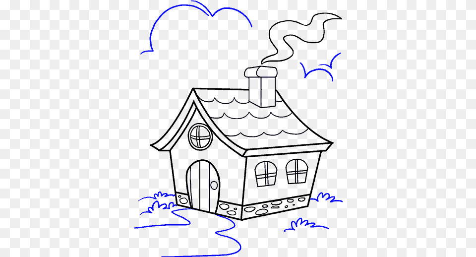 How To Draw Cartoon House Draw A Cartoon House, Light, Art Free Transparent Png
