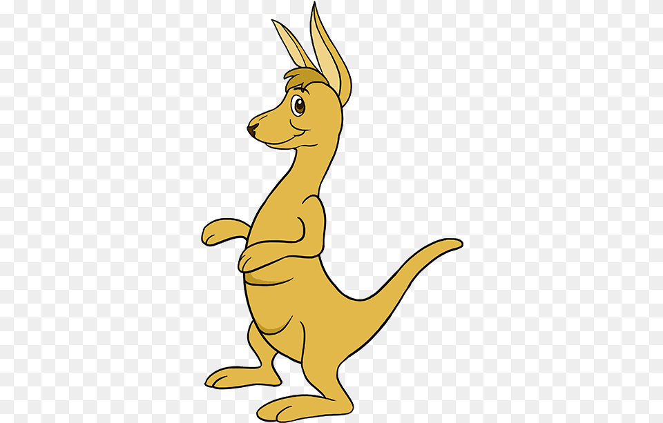 How To Draw Cartoon Kangaroo Drawing, Animal, Mammal, Fish, Sea Life Free Png Download