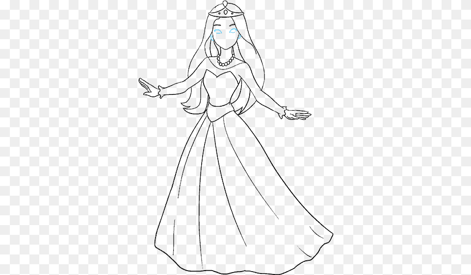 How To Draw Cartoon Princess Drawing Easy Cartoon Princess Png