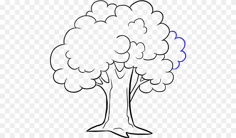 How To Draw Cartoon Tree Cartoon Pencil Tree Drawing, Body Part, Hand, Person, Electronics Free Png Download