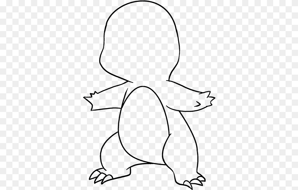 How To Draw Charmander Tranh To Mu Pikachu, Silhouette Free Png Download