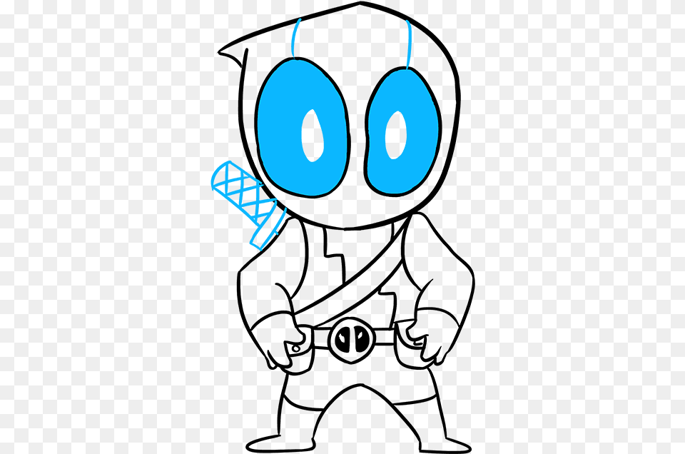 How To Draw Chibi Deadpool Cartoon, Accessories, Earring, Jewelry, Food Free Png