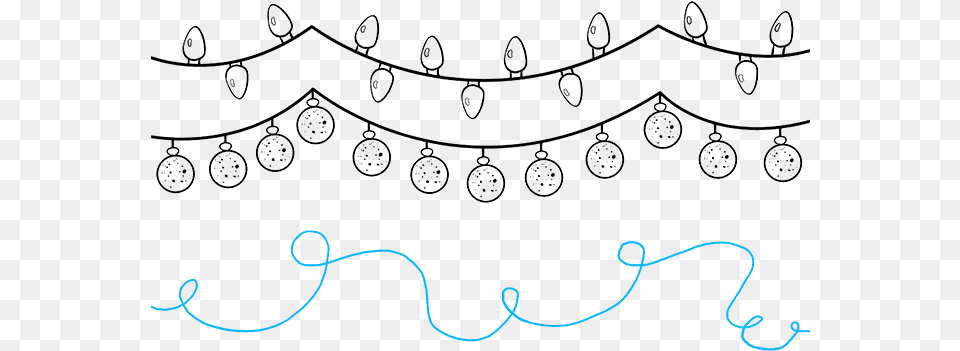 How To Draw Christmas Lights Christmas Lights To Draw, Pattern, Text, Art Free Png