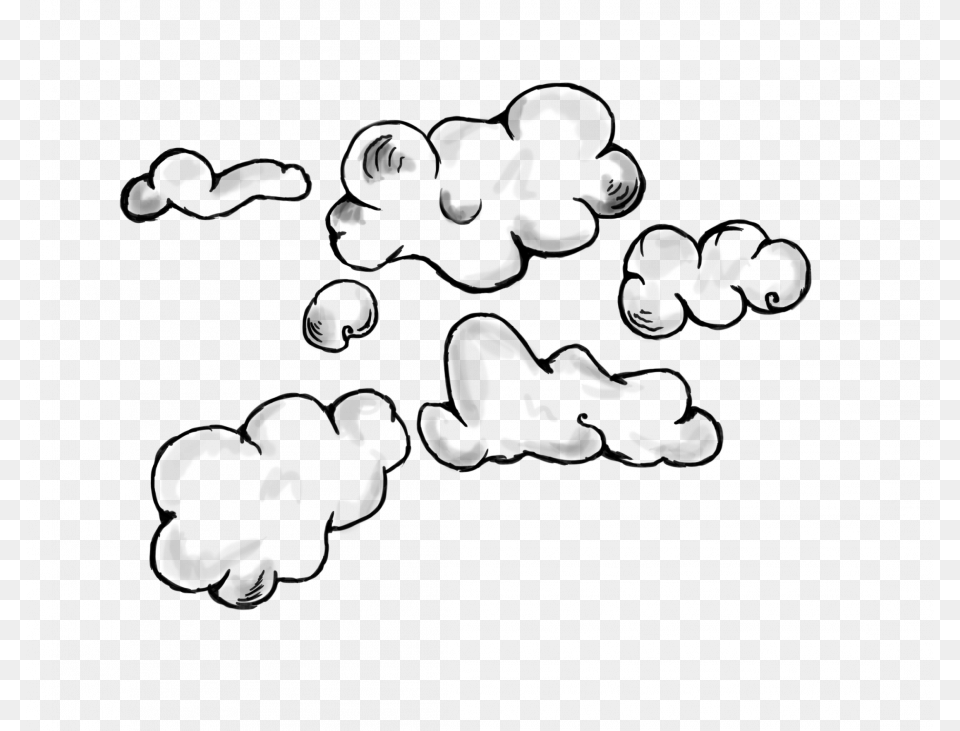 How To Draw Clouds With Chalk Pastel In Autocad And Dark Clouds Illustration, Gray Free Transparent Png