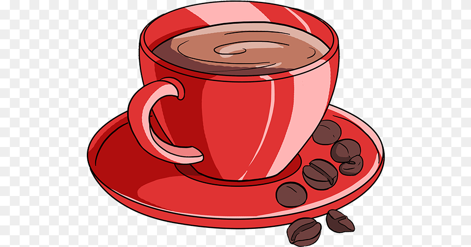 How To Draw Coffee Cup Art Cup Of Coffee Drawing, Beverage, Chocolate, Dessert, Food Png Image
