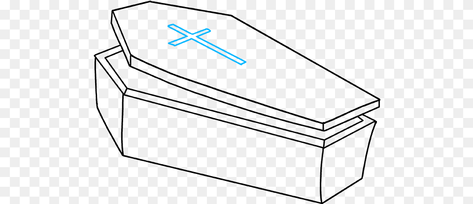 How To Draw Coffin Drawing Of A Coffin, Cross, Symbol, Sword, Weapon Png Image