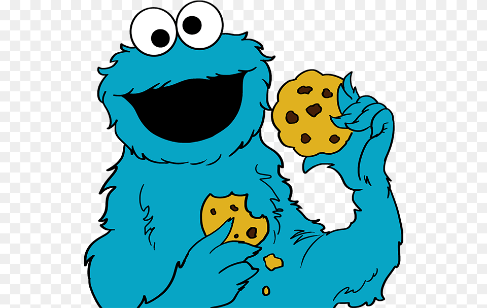 How To Draw Cookie Monster From Sesame Street Cartoon Cookie Monster Drawing, Food, Sweets, Face, Head Free Png