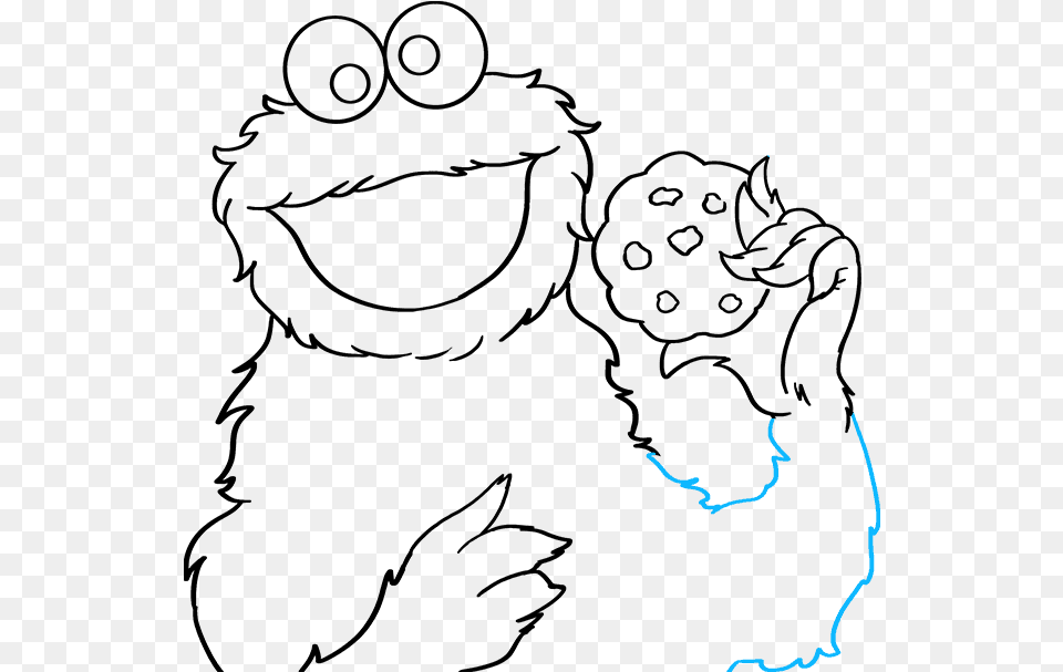 How To Draw Cookie Monster From Sesame Street Cookie Monster Drawing Easy, Outdoors, Nature, Astronomy, Outer Space Free Png