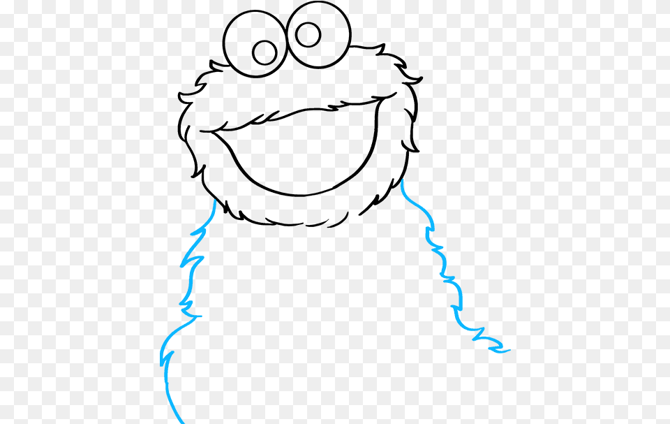 How To Draw Cookie Monster From Sesame Street Draw The Cookie Monster, Outdoors, Nature, Sea, Water Free Png