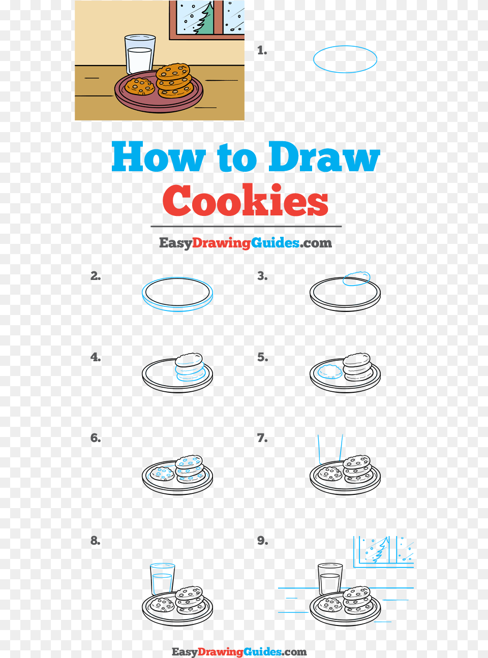 How To Draw Cookies Draw A Cookie Easy, Text, Advertisement, Poster Png