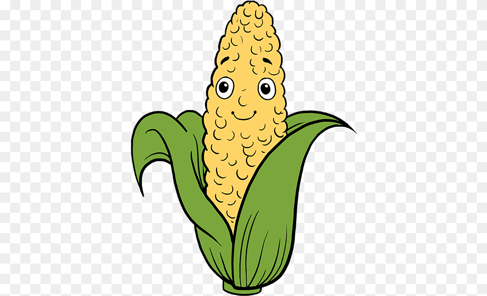 How To Draw Corn Cob Corn On The Cob Easy To Draw, Food, Grain, Plant, Produce Png Image