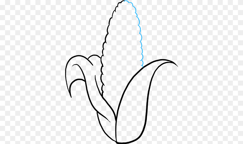 How To Draw Corn Cob Draw Corn Easy, Outdoors, Nature, Night, Astronomy Png Image