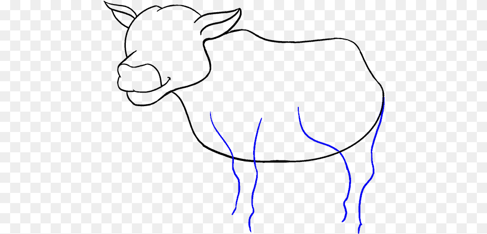 How To Draw Cow Drawing, Lighting, Silhouette, Light, Nature Png Image