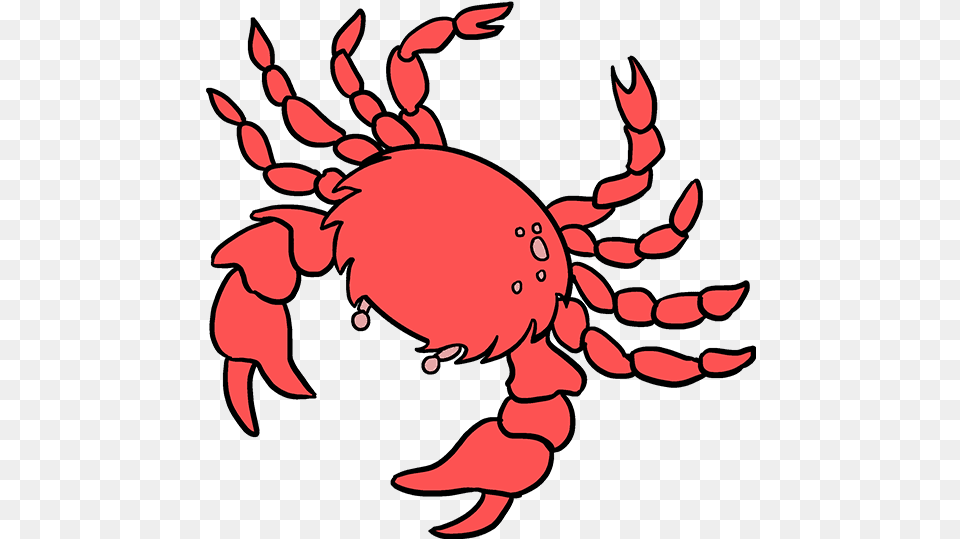 How To Draw Crab Drawing, Food, Seafood, Animal, Invertebrate Free Png Download