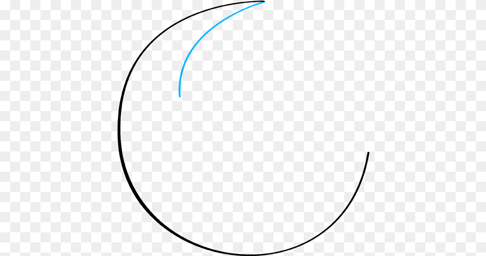 How To Draw Crescent Moon Circle, Nature, Night, Outdoors, Astronomy Free Transparent Png