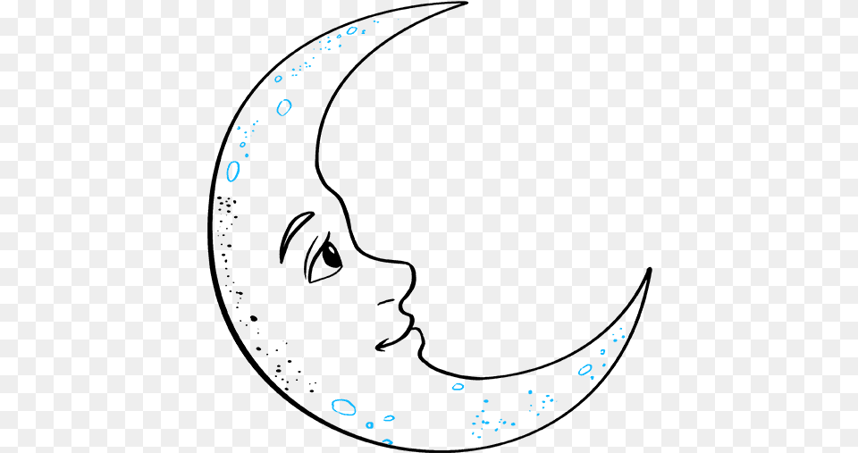 How To Draw Crescent Moon Drawing Pictures Of Moon, Outdoors, Nature, Sea, Water Free Png