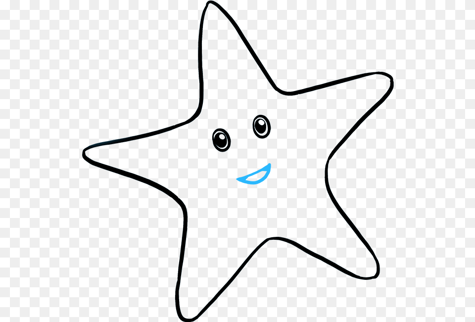 How To Draw Cute Starfish Starfish, Star Symbol, Symbol, Accessories, Bag Png