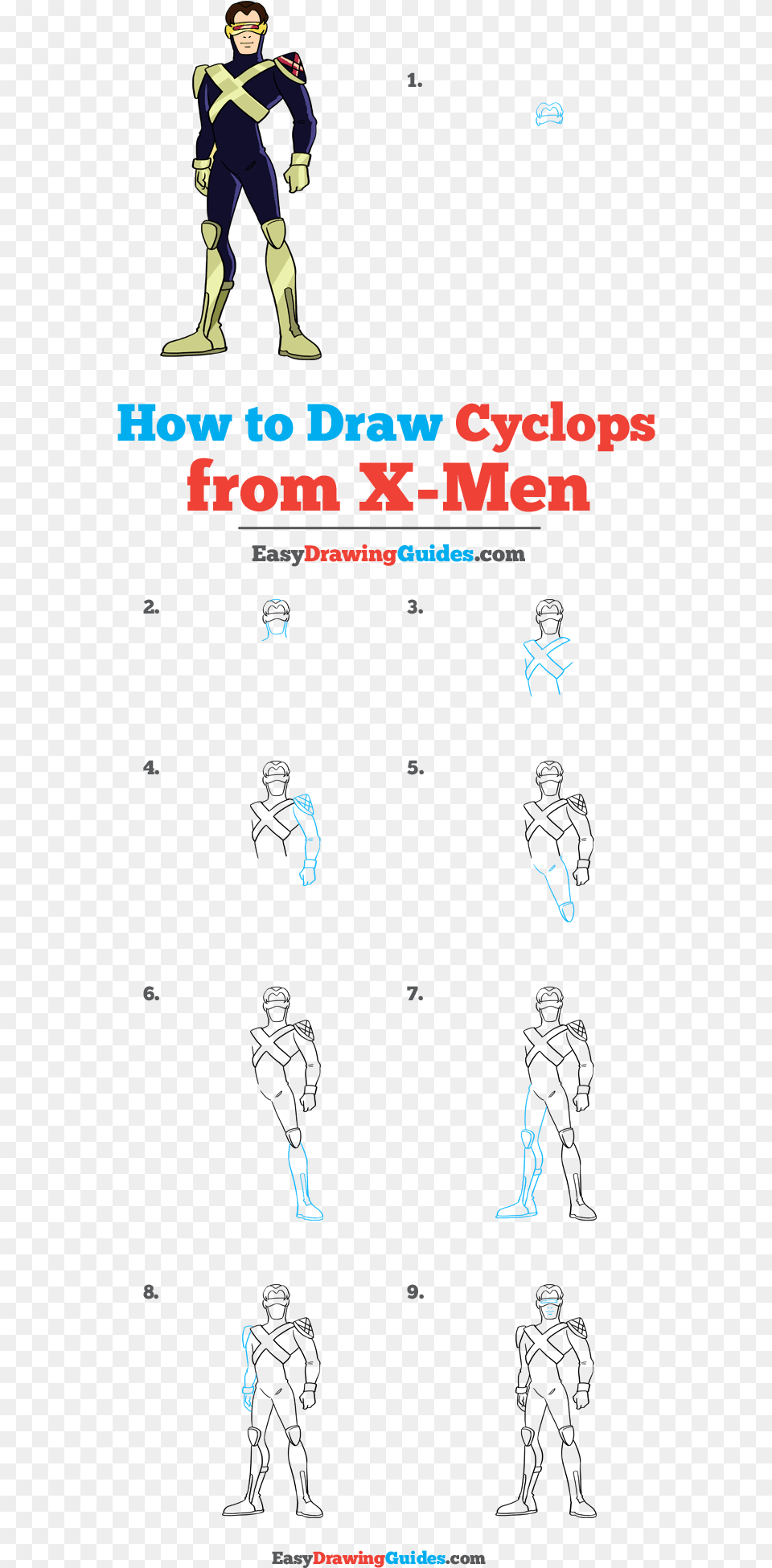 How To Draw Cyclops From X Men Draw Luigi Step By Step, Adult, Male, Man, Person Free Png Download