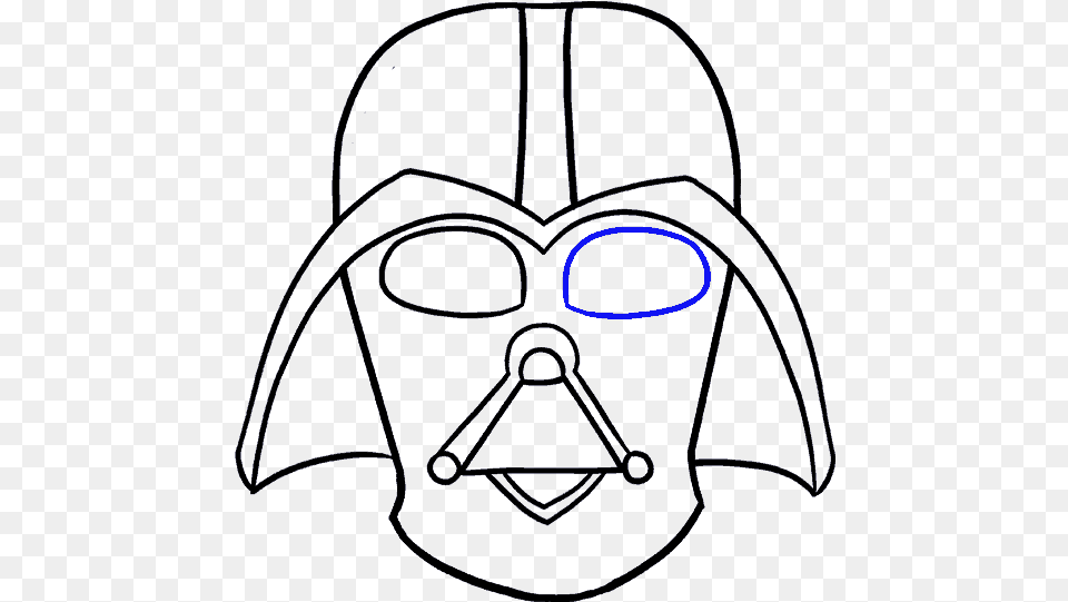 How To Draw Dart Vader Draw Darth Vader Helmit, Mask, Person Png Image