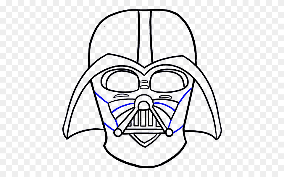 How To Draw Darth Vader In A Few Easy Steps Easy Drawing Guides, Mask Free Png