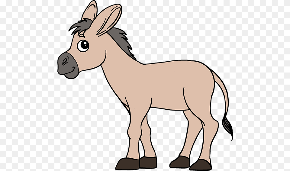 How To Draw Donkey Drawing, Animal, Mammal, Canine, Dog Free Png Download