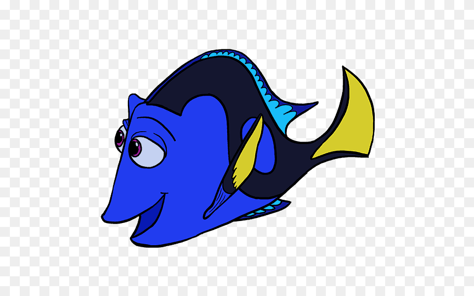 How To Draw Dory In A Few Easy Steps Easy Drawing Guides, Cartoon, Animal, Fish, Sea Life Png Image