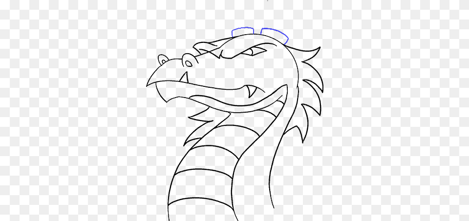 How To Draw Dragon Head Dragon Face Drawing Easy Free Transparent Png