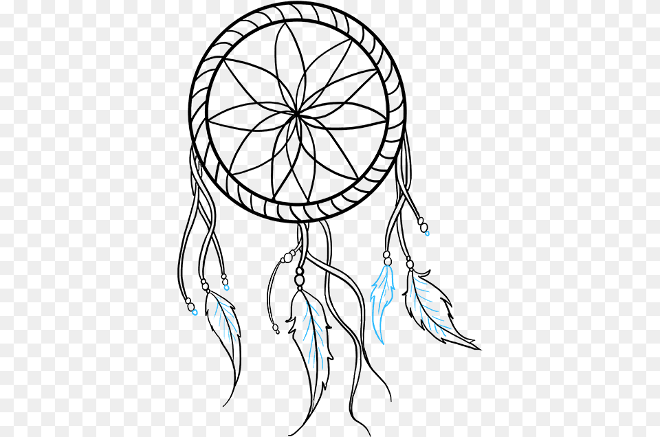 How To Draw Dream Catcher Simple Dreamcatcher Drawing, Pattern, Art, Outdoors, Nature Png Image