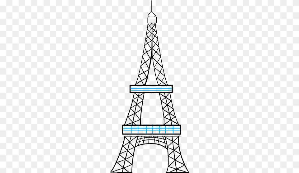 How To Draw Eiffel Tower Drawing, Chart, Plot Free Png